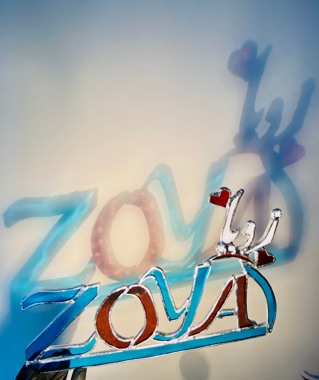 Custom Name Art in Glass